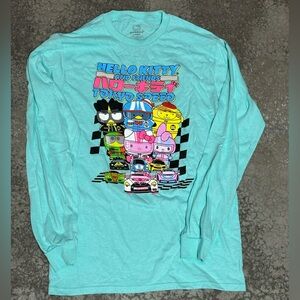 Hello Kitty and Friends Tokyo Speed Racing Long Sleeve Shirt Size Small New